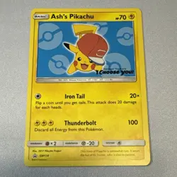 Ash's Pikachu SM114 Pokemon TCG Special Promo Card Mint Condition - Image 2