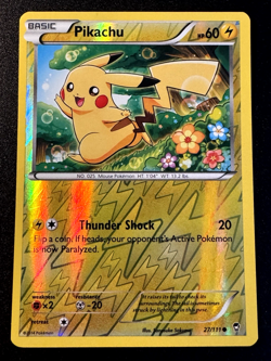 Pikachu 27/111 XY Furious Fists Pokemon Card Reverse Holo Foil Rare Near Mint - Image 1