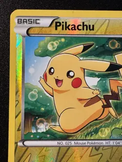 Pikachu 27/111 XY Furious Fists Pokemon Card Reverse Holo Foil Rare Near Mint - Image 3