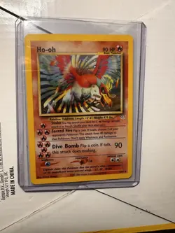 Pokemon TCG Ho-Oh Neo Revelation Holo Card 7/64 Rare - Image 1