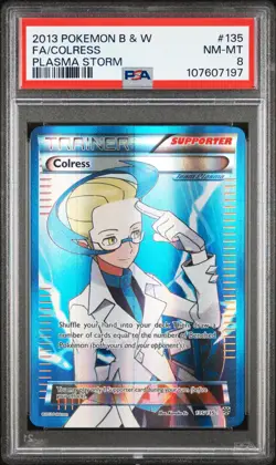 Colress - 135/135 - 2013 Full Art Ultra Rare Plasma Storm Pokemon Card PSA 8 - Image 1