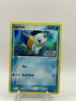 Pokemon TCG Squirtle Card 63/100 EX Crystal Guardians Reverse Holo Stamped LP - Image 1