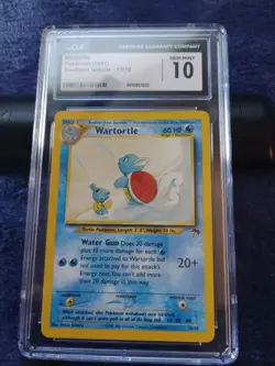 CGC 10 GEM MINT Wartortle 2001 Southern Islands 15/18 Pokemon Card - Image 1