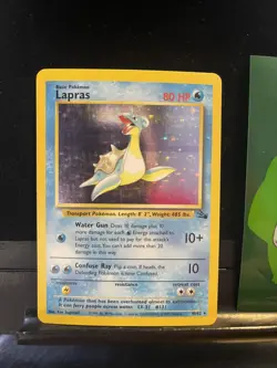 Pokemon Card Lapras 10/62 Holo Rare 1999 Fossil Unlimited WOTC 260💎NM💎 - Image 1