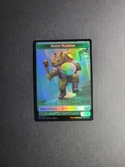 Cat/Rhino Token Magic The Gathering Streets Of New Capenna Foil Token NM - Image 3