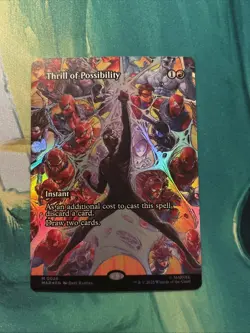 Thrill Of Possibility 0028 Borderless FOIL Spider Man MTG Magic The Gathering - Image 1