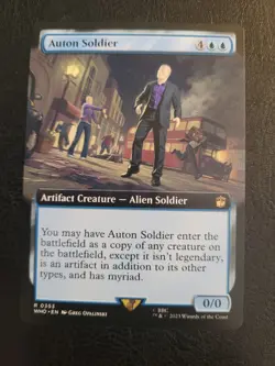 Auton Soldier Extended Art English Doctor Dr Who #0353 MTG Magic Blue Rare LP/NM - Image 1