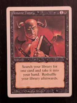 Demonic Tutor * REVISED * LP * Magic the Gathering MtG - Image 1
