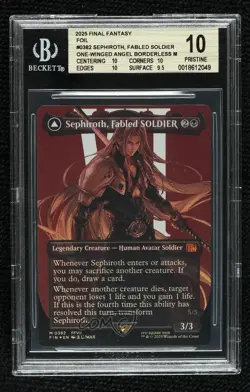 Sephiroth Fabled SOLDIER Sephiroth One-Winged Angel Foil Magic BGS 10 PRISTINE - Image 1