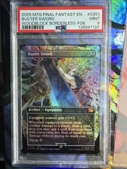 Buster Sword PSA 9 (Borderless) (Foil) MTG Final Fantasy - Image 1