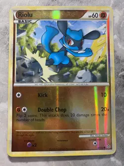 Pokemon TCG - Riolu - 60/95 - Common Reverse Holo - HGSS - Unleashed - Image 1