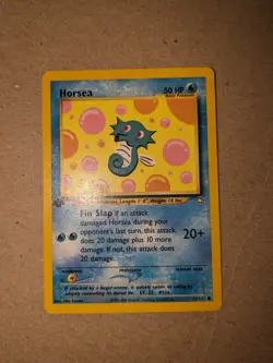 Pokemon TCG Horsea Neo Genesis 62 Regular 1st Edition Common - Image 1