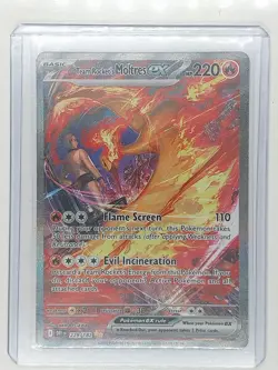 Pokemon TCG SV-Destined Rivals Team Rocket's Moltres EX 229/182 SIR NM - Image 1