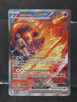 Pokemon TCG SV-Destined Rivals Team Rocket's Moltres EX 229/182 SIR NM - Image 2