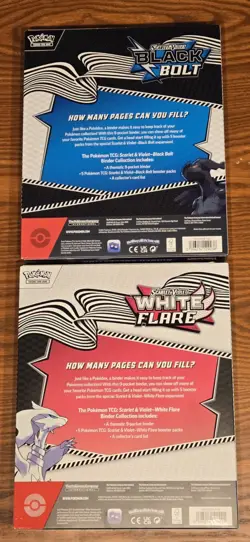 Pokemon Black Bolt and White Flare Binder Collection Bundle (Set of 2) Sealed - Image 2