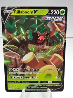 Rillaboom V 022/264 Pokemon Swsh08: Fusion Strike Ultra Rare Holo - Image 1