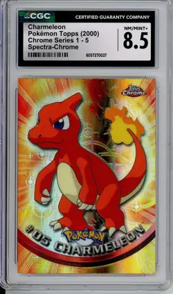 Pokemon Graded: Charmeleon TOPPS (2000) Spectra-Chrome CGC 8.5 - Image 1