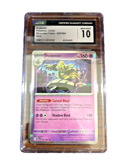 Dusknoir Holo Rare #020 - CGC GEM MINT 10 - 2024 SV Shrouded Fable - Pokemon TCG - Image 1
