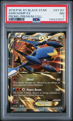 2016 Pokemon Xy Black Star Promo #XY167 Garchomp Ex Promo-Premium Coll. PSA 7 - Image 1
