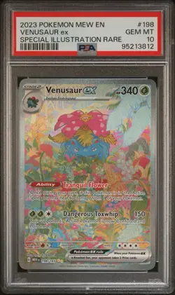 2023 Pokemon Scarlet & Violet English 151: Venusaur Ex SIR #198 PSA 10 - Image 1