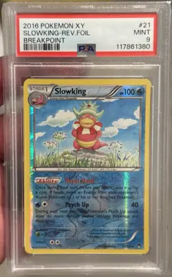 2016 Pokemon XY Slowking Reverse Foil Holo Breakpoint PSA 9 Mint - Image 1