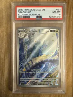 Dragonair 181/165 Scarlet Violet 151 Illustration Rare English Pokemon TCG PSA 8 - Image 1