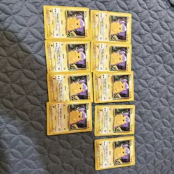 1995 Basic Pokemon Card Yellow Cheeks Pikachu 58/102 Lot Of 9 Great Condition - Image 1