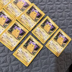 1995 Basic Pokemon Card Yellow Cheeks Pikachu 58/102 Lot Of 9 Great Condition - Image 3