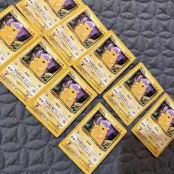 1995 Basic Pokemon Card Yellow Cheeks Pikachu 58/102 Lot Of 9 Great Condition - Image 4