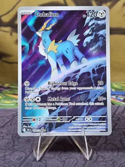 Pokemon TCG Cobalion 144/086 Black Bolt Illustration Rare Holo Card English NM - Image 1