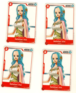 Set Of 4 Nefeltari Vivi ST01-009 Common One Piece Trading Cards - Image 3