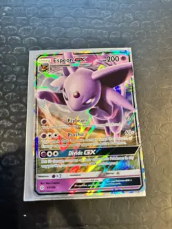 Pokemon TCG Espeon GX 61/149 Sun & Moon Base Set Ultra Rare Holo Card 1 - Image 1