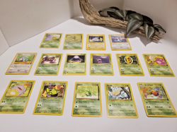 Pokemon Card Lot of 15 Chinchou, Dratini, Grimer, Kakuna, Metapod - Lot #16 - Image 1