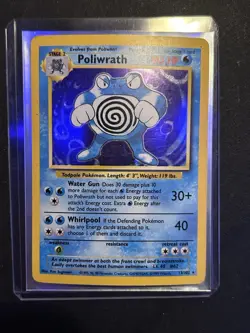 Pokemon TCG Poliwrath Holo Rare Card 13/102 Base Set WOTC 1999 - Image 2