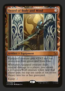 Magic The Gathering-Sword of Body and Mind Masterpiece Foil 050/054 - Image 1