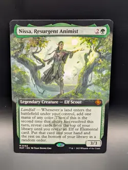 MTG - Nissa, Resurgent Animist - EXTENDED ART - MAT #162 - Mythic - Image 1