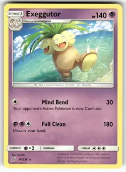 Exeggutor SM - Unified Minds Rare Pokemon Near Mint or Better - Image 1