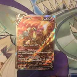 Pokemon TCG Entei V Crown Zenith: Galarian Gallery GG36/GG70 Holo Ultra Rare - Image 1