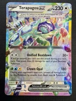 Pokemon TCG: 2025 Terapagos Ex 092/131-DOUBE RARE HOLO-Prismatic Evolutions - Image 1
