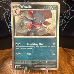 SWIRL‼ Pokemon TCG Weavile 021 Phantasmal Flames Black Star Promo cosmos Holo - Image 1