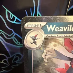 SWIRL‼ Pokemon TCG Weavile 021 Phantasmal Flames Black Star Promo cosmos Holo - Image 2