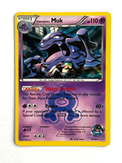 Pokemon TCG Team Aqua's Muk Holo Rare Double Crisis 8/34 NM Holo - Image 1