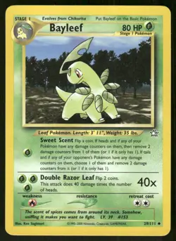 Pokemon Tcg Bayleef #29 Pokemon Neo Genesis LP - Image 1