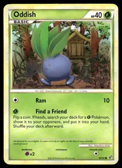 Pokemon Tcg Oddish #60 Pokemon Undaunted LP - Image 1