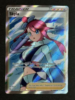 Skyla 072/072 Full Art Shining Fates Ultra Rare Trainer Pokemon TCG NM/MINT - Image 1