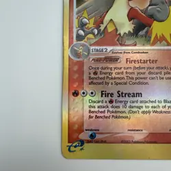 Blaziken 3/109 Rare Reverse Holo Ruby and Sapphire Pokemon DMG - Image 5