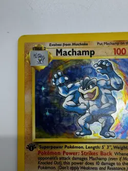 Pokemon TCG Machamp Base Set 8/102 Holo Unlimited Holo Rare HP - Image 2