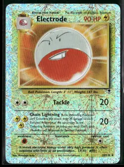 2002 Pokemon Legendary Collection Rare Reverse Holofoil Electrode 22/110 - Image 1