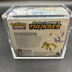 Pokemon TCG Sun & Moon Lost Thunder Booster Box Sealed w/ Acrylic Case - Image 4