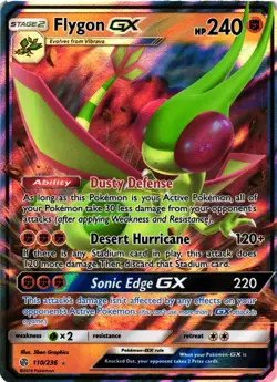 Pokemon TCG Flygon GX 110/236 Cosmic Eclipse Ultra Rare S&M NM - Image 1